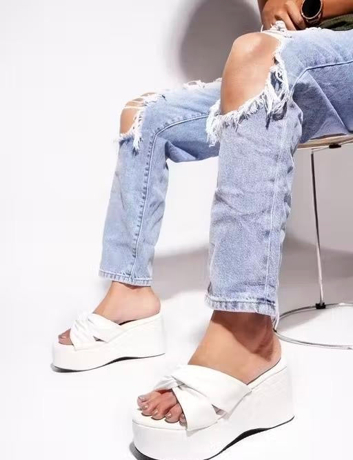 Women's White Platform Heels