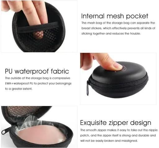 Women's & Girls Silicone Nipple Cover Bra With Black Pouch (pack of 03)