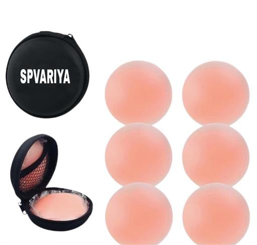 Women's & Girls Silicone Nipple Cover Bra With Black Pouch (pack of 03)