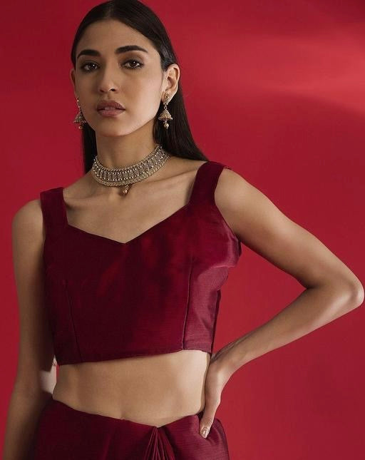 Women's Satin Solid saree New Designs For Wedding and Party wear To Look Gorgeous.