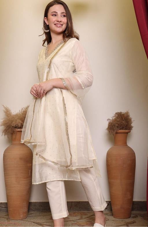 Designer Kurti Pant With Duppata.