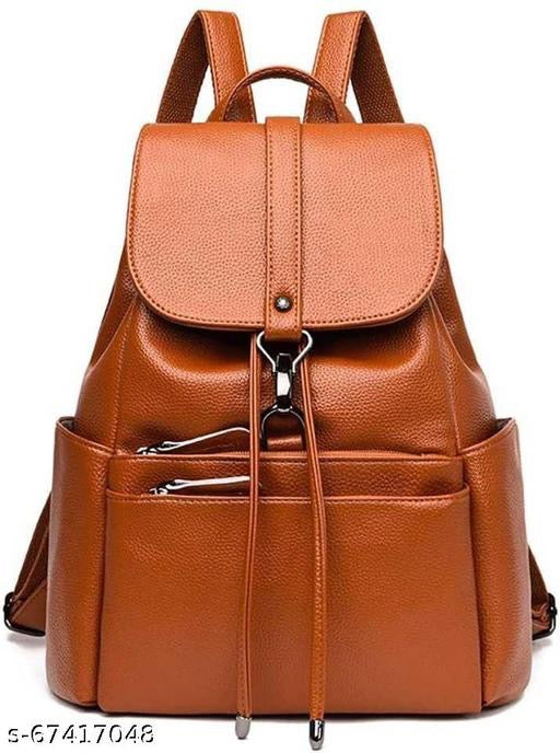 AISOM Trendy Women Khaki Backpacks