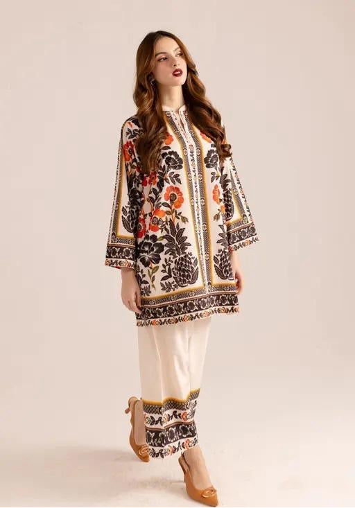 Kora Muslin Women Kurti With Bottomwear