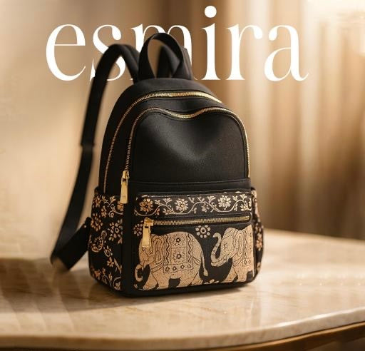 Belvoiri Solid Black Backpack – Stylish Travel