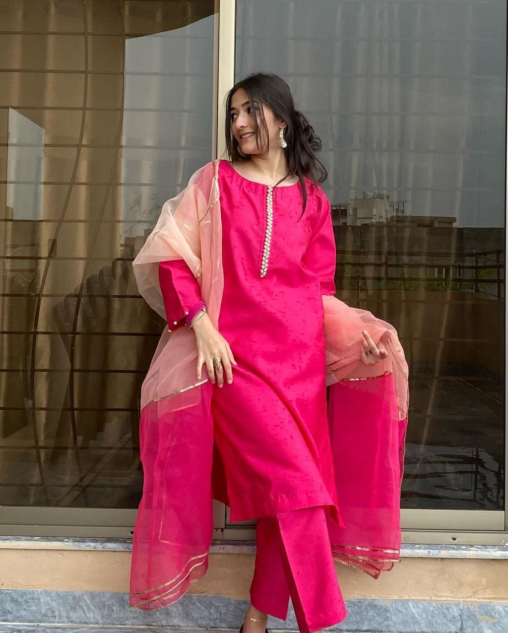 Kurta Pant Dupatta Set