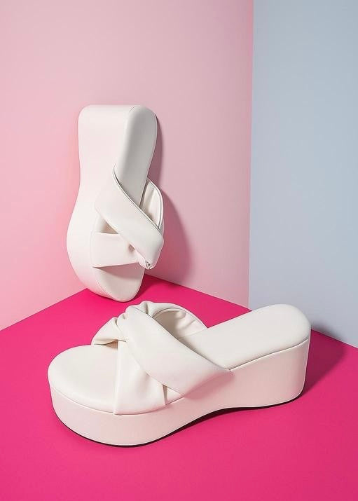 Women's White Platform Heels