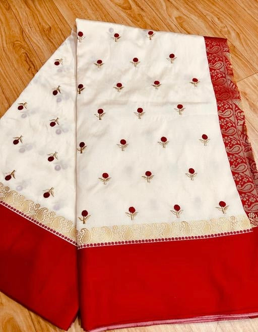Garad Embroidery kanjiwarm silk sarees