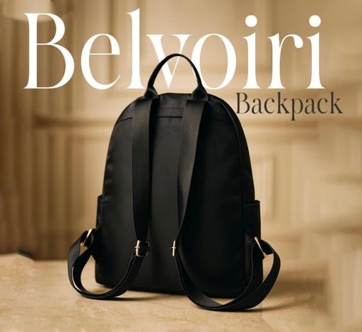 Belvoiri Solid Black Backpack – Stylish Travel