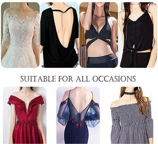 Women's & Girls Silicone Nipple Cover Bra With Black Pouch (pack of 03)