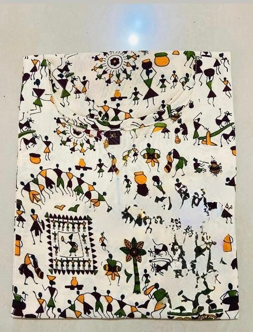 varli Printed Short Kurti , Kurta Short Top for women