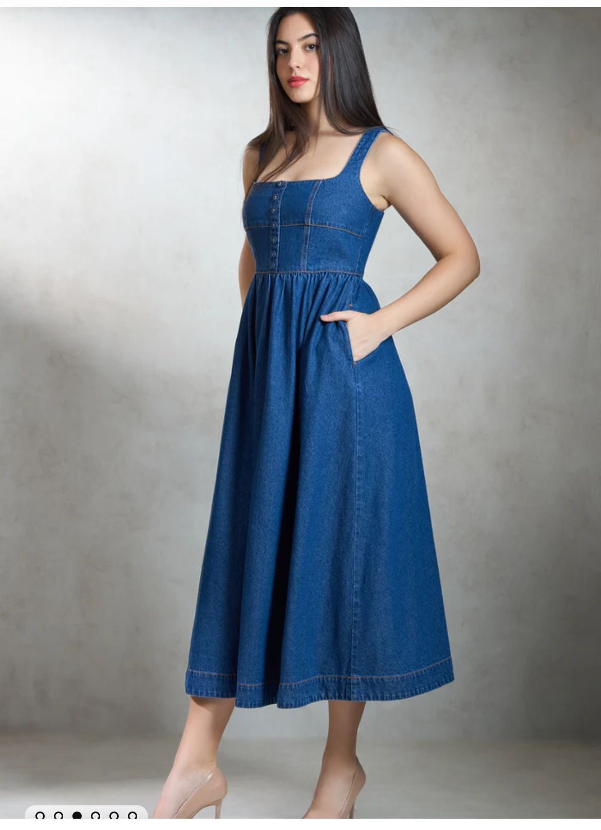 Woman Long Denim dress