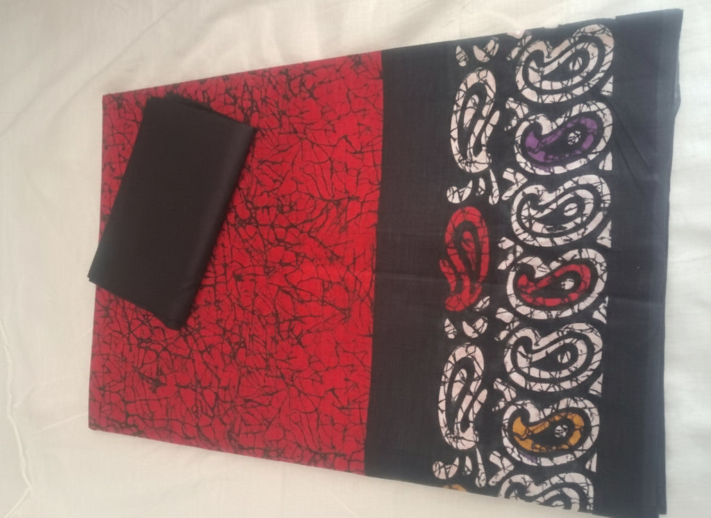 :  Pure Cotton Saree with Unstitched Blouse