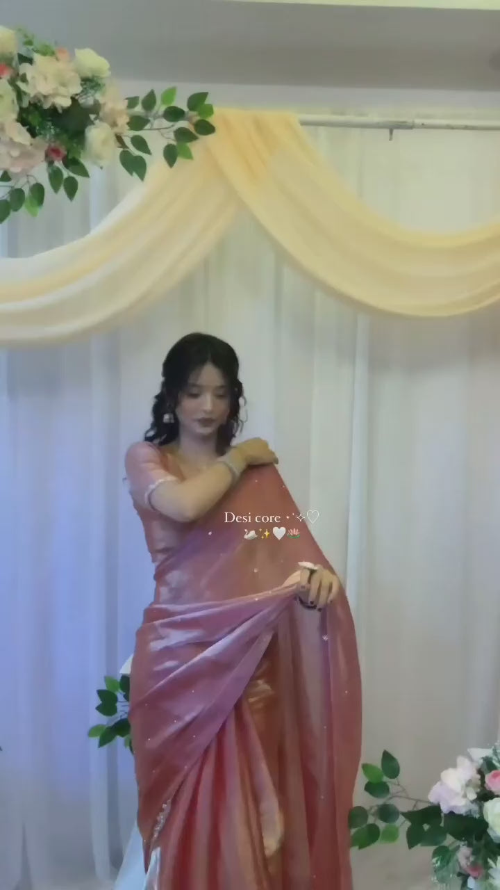 jimmy chu organza sarees designer organja sarees party wear